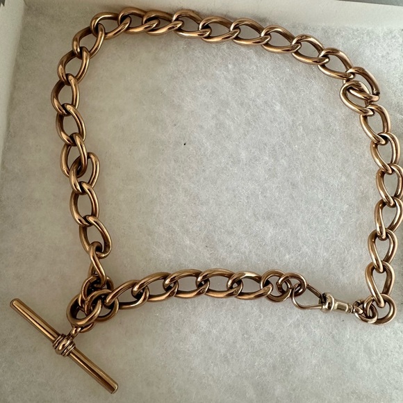 Antique 9ct Rose Gold Albert Watch Chain – Fully Hallmarked – 26g – 15.25” - Picture 2 of 8